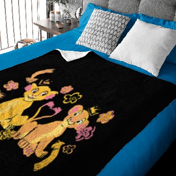 Discover Disneyss The Lion King Her King His Queen Simba Nala Big Logo Baby Blankets