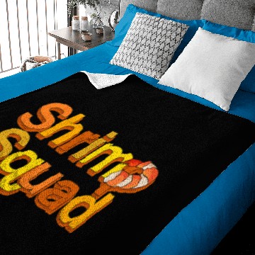 Discover Shrimp Gift Squad Eating Seafood Prawn Chef Baby Blankets