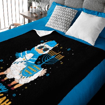 Discover Lama Llama Funny Jewish Alpaca Llama Menorah Happy Hanukkah Chanukah Baby Blankets