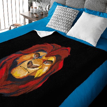 Discover Disneyss Lion King Low Poly Mufasa Portrait Baseball Tees Baby Blankets