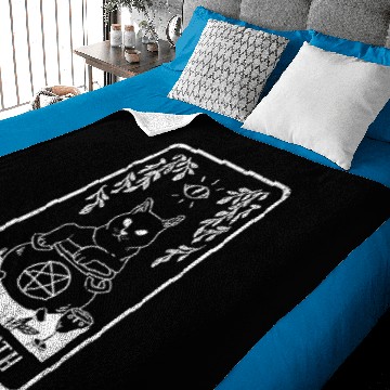 Discover black cats Paws Death Witch Cat Tarot Card Pagan Goblincore Goth Occult Baby Blankets