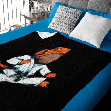 Discover Bearded Dragon Lizard Doing Karate Sport Ninja Chameleon Baby Blankets