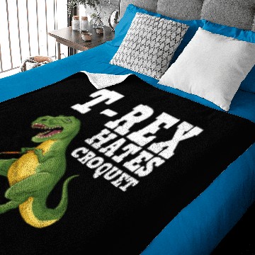 Discover Dinosaur Dino TRex hates croquet dinosaur joke crocket wickets Baby Blankets