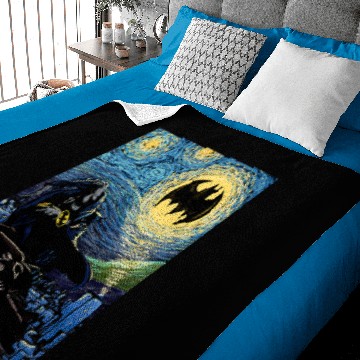 Discover DC Comics Batman Starry Night Style Painting Baby Blankets