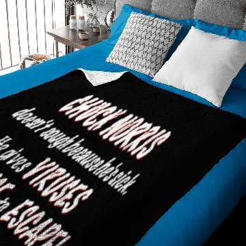 Discover Chuck Norris: Viruses Escape - White Baby Blankets