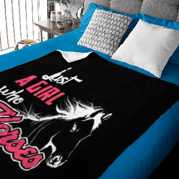 Discover Funny Horse Girl Who Loves Horses Horseshoe Equestrian Sport Dressage Baby Blankets