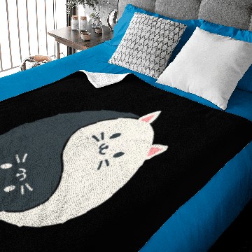Discover Cat Paws and Adorable Chinese Yin and Yang Cats Funny Cat Baby Blankets