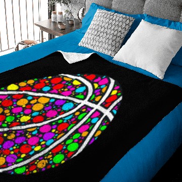 Discover Basketball Gift Dot day Colorful Basketball Boy International Dot Day Baby Blankets