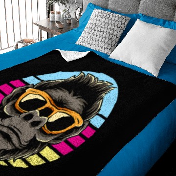 Discover Monkey Lover Gorilla With Sunglasses Great Ape Monkey Funny Animal Baby Blankets