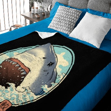 Discover Ocean Shark Attack Baby Blankets