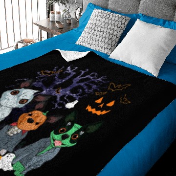 Discover Dog Boston Terrier Halloween Boston Terrier Dog Witch Scary Halloween Costume Baby Blankets
