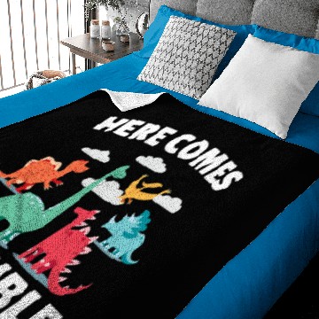 Discover Dinosaur Dino Here comes Trouble with a Dinosaur Baby Blankets