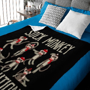 Discover Monkey Lover Sock Monkey Revolution vintages Distressed Monkeys Santa Hat Baby Blankets