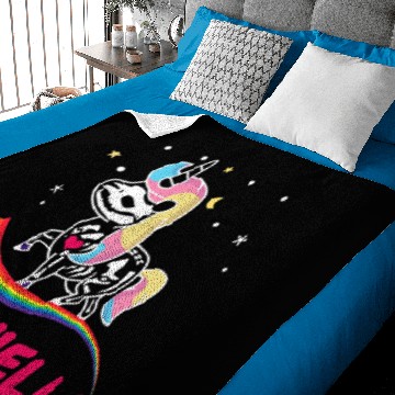 Discover Unicorns Go to hell go into the hell Unicorns and rainbow Baby Blankets