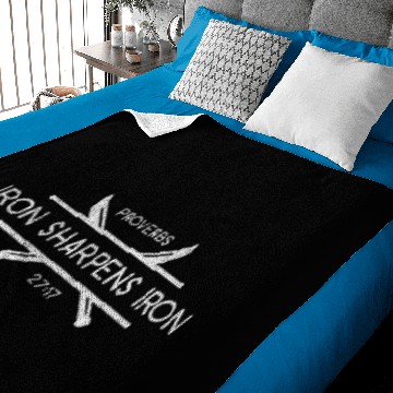 Discover Bible Verse Iron Sharpens Iron Christian Baby Blankets