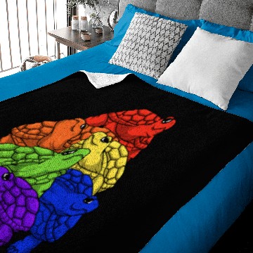 Discover KV9 Turtle LGBT Gay Pride Rainbow Flag Turtle Stack LGBT Baby Blankets