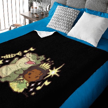 Discover Disney Princess - Tiana and Louis The Alligator Baseball Tees Baby Blankets