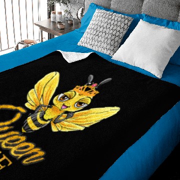 Discover Bee Beekeeping Queen Bee Crown Cute Honey Bee Hive Gift Beekeeper Baby Blankets