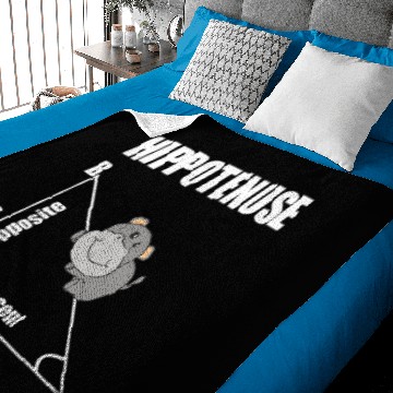 Discover Hippo Gift Nerd Geometry Hippotenuse Hypotenuse Math Pun Baby Blankets