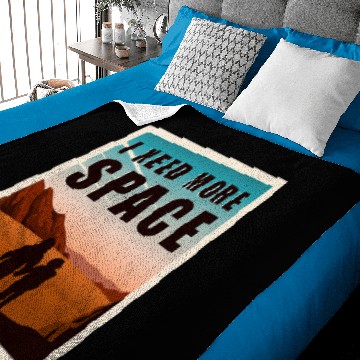 Discover Astronauts I Need More Space Mars Funny Space Exploration Red Planet Baby Blankets