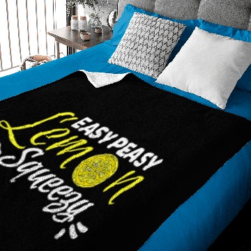 Discover A Funny Simple Easy Peasy Lemon Squeezy Design Baby Blankets
