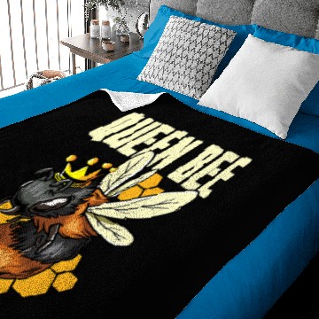 Discover Bee Beekeeping Queen Bee Honey Bee With Crown Queen Beekeeper 449 Beekeeper Baby Blankets