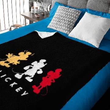 Discover Amazon Essentials Disney Mickey Silhouette Trio Baby Blankets