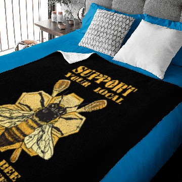 Discover Bee Beekeeping Support Your Local Honey Bee Save Bees Beekeeper Baby Blankets