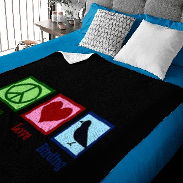 Discover Cute Bird Watcher Peace Love Birding Baby Blankets