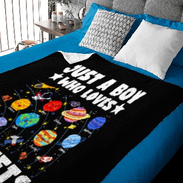 Discover Astronauts Boy Solar Planets Orbit Educational Astrology Space System Baby Blankets