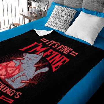Discover Cat Paws D20 Cat Dice Its Fine Im Fine Everythings Fine Baby Blankets