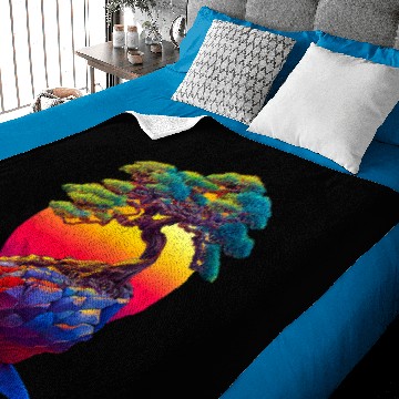 Discover Bonsai Tree Sunset Baby Blankets