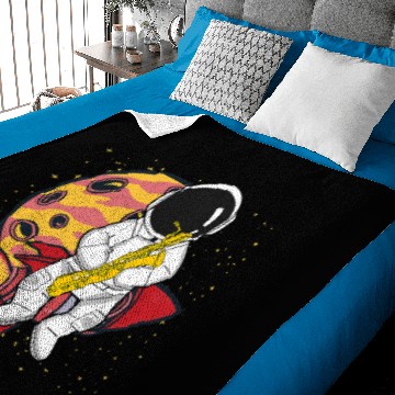 Discover Astronauts Spaceman Playing Saxophone Baby Blankets