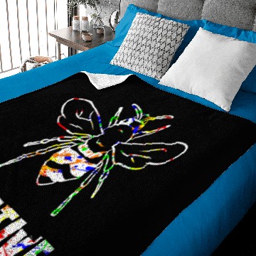 Discover Bee Beekeeping Creative Color Splash Cool Be Creative Bee 291 Beekeeper Baby Blankets