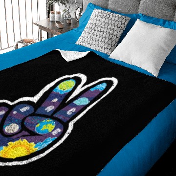 Discover Celestial Peace Sign Hippie Science Lover Astronomy Baby Blankets