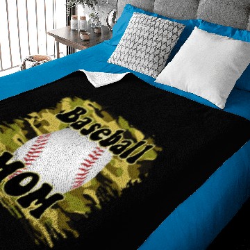 Discover Baseball Gift Bleached Baseball Mom Cheetah Leopard Baseball Mothers Day Baby Blankets
