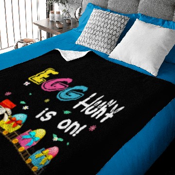 Discover Tractor driving egg hunt is on tractor easter bunny eggs boys kids toddler Baby Blankets