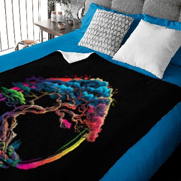 Discover Bonsai Enso zen circle tree Japan spirituality rainbow Baby Blankets