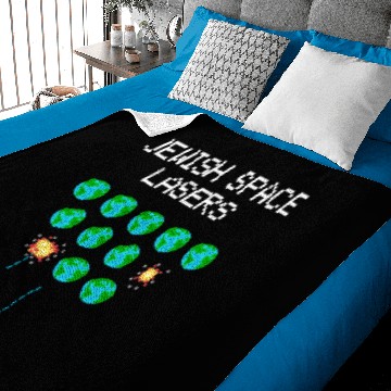 Discover Astronauts Jewish Space Lasers Funny 8bit Invaders Baby Blankets