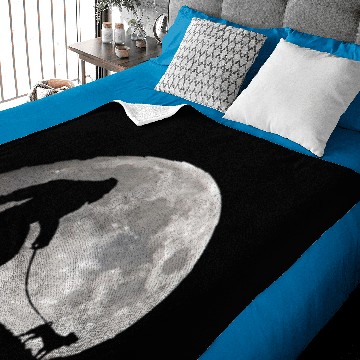 Discover bigfoots Walking Pug Dog Moon Sasquatch Baby Blankets