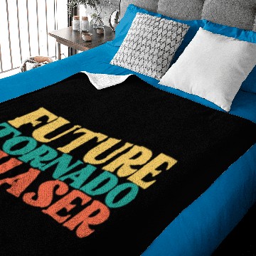 Discover Future Tornado Chaser Funny Retro Storm Chasing Meteorology Baby Blankets