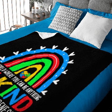 Discover Autistic Be Kind Autism Awareness Rainbow Choose Kindness Baby Blankets