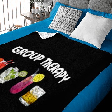 Discover Group Therapy Funny Drinking Cocktail Baby Blankets