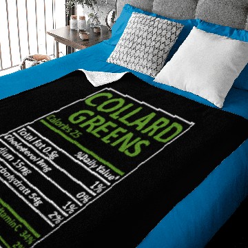 Discover Funny Collard Greens Nutrition Matching Thanksgiving Baby Blankets