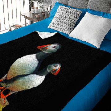 Discover LetterTrunk Puffin Bird Beach Birding Baby Blankets
