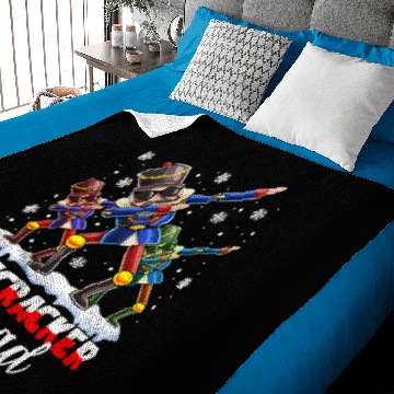 Discover Dabbings Nutcracker Squad Deez Nuts Funny Christmas Pajamas Baby Blankets