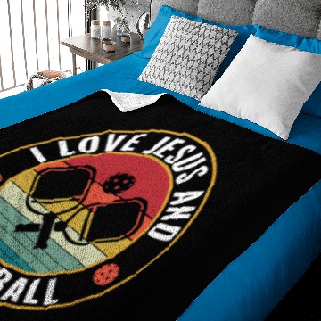 Discover Christian PicklebalI I Love Jesus and Pickleball Funny Quote Baby Blankets