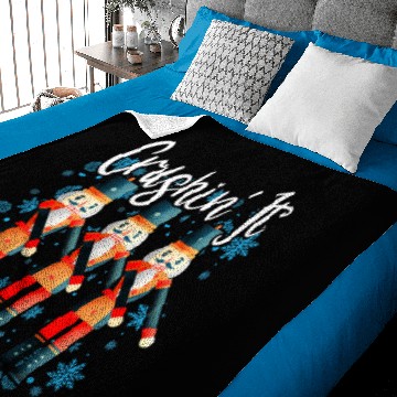 Discover Crushin It Flossing Nutcracker Christmas Dance Baby Blankets