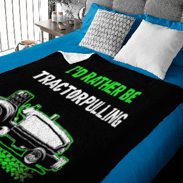 Discover Id Rather Be Tractor Pulling Baby Blankets