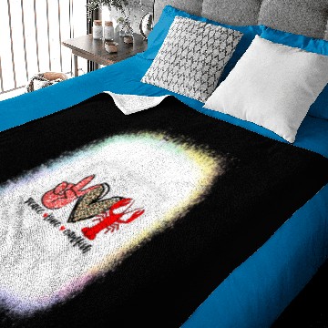 Discover Crawfishs Bleached Peace Love Crawfish Leopard Crawfish Seaso Bleached Baby Blankets